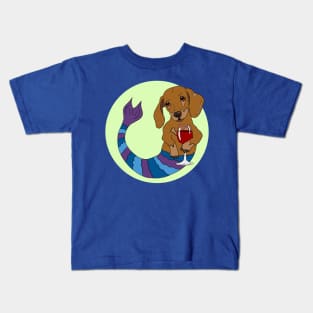 Carson the Doxie Mermutt Kids T-Shirt